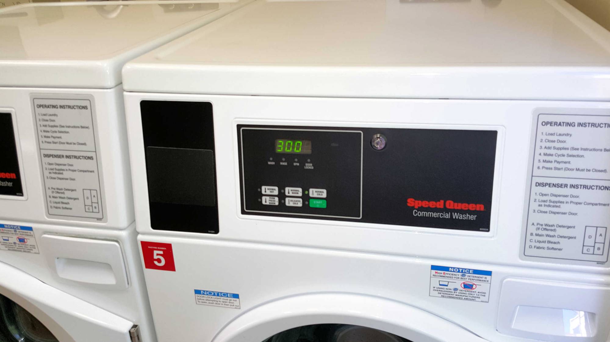 Disneyland Hotel laundry washer