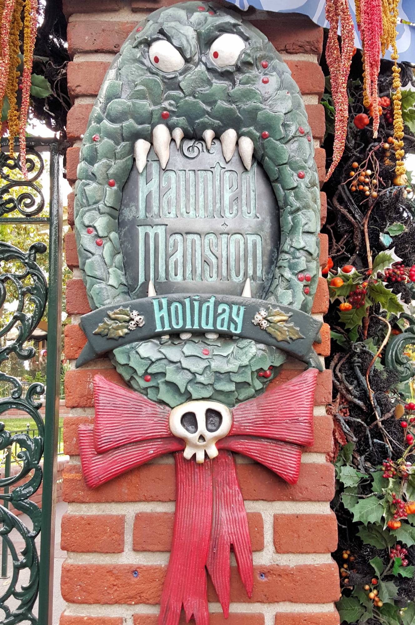 Disneyland New Orleans Square Haunted Mansion holiday sign