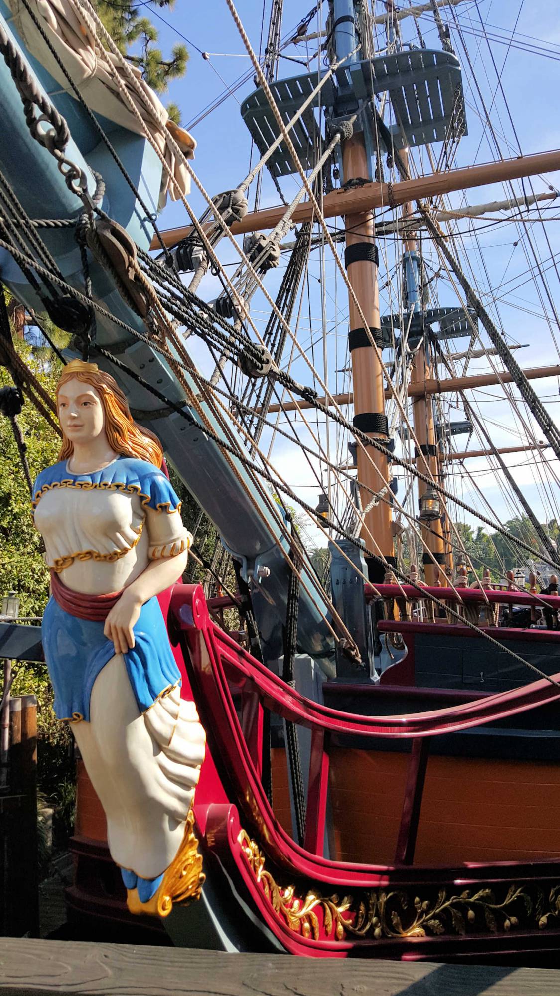 Disneyland Frontierland Sailing Ship Columbia figurehead