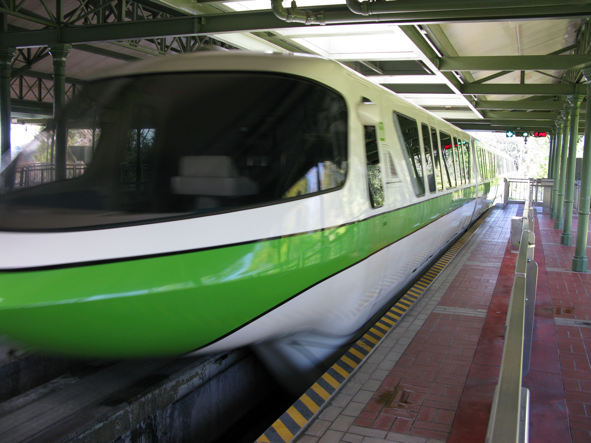 Green monorail arrives