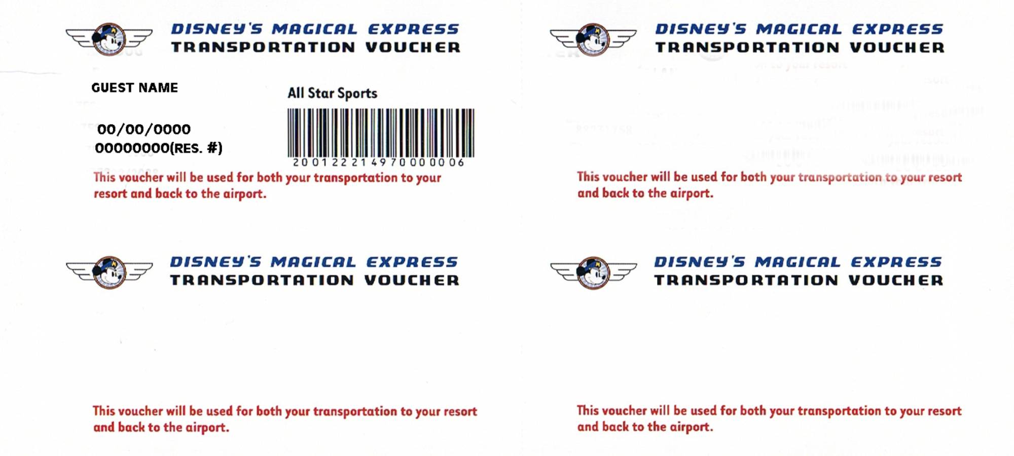 Disney's Magical Express Voucher