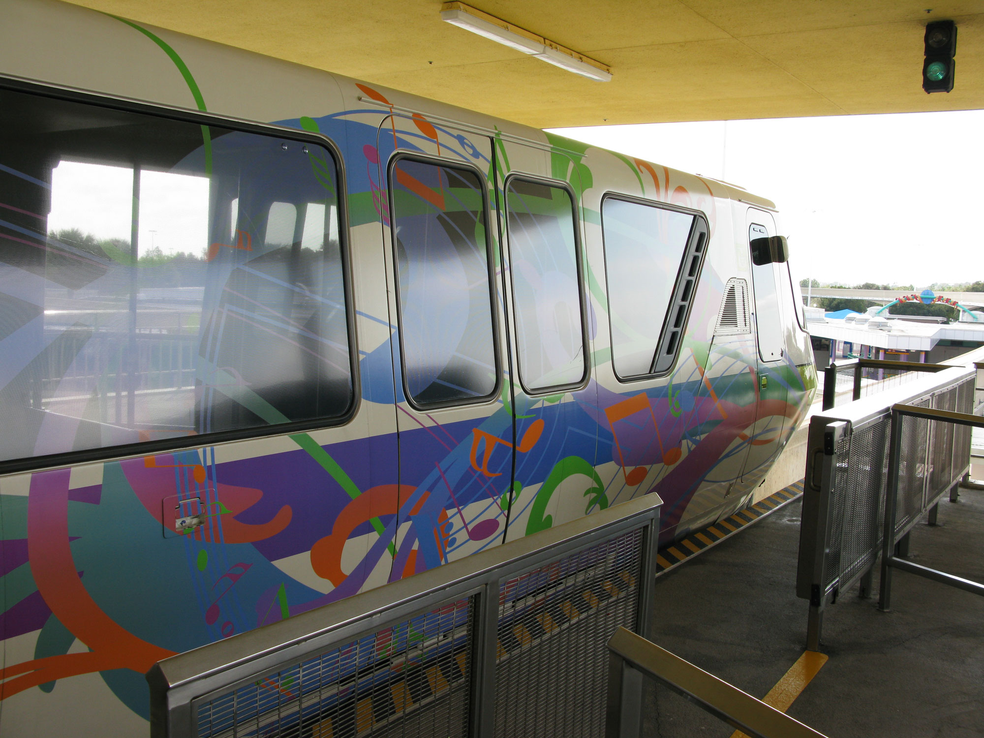 Blue monorail at TTC