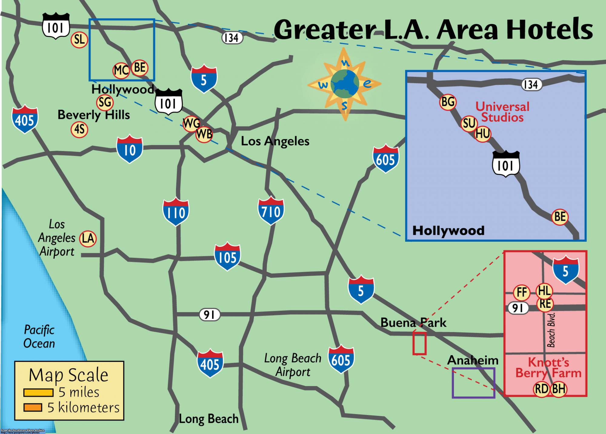 Southern California Hotels Map