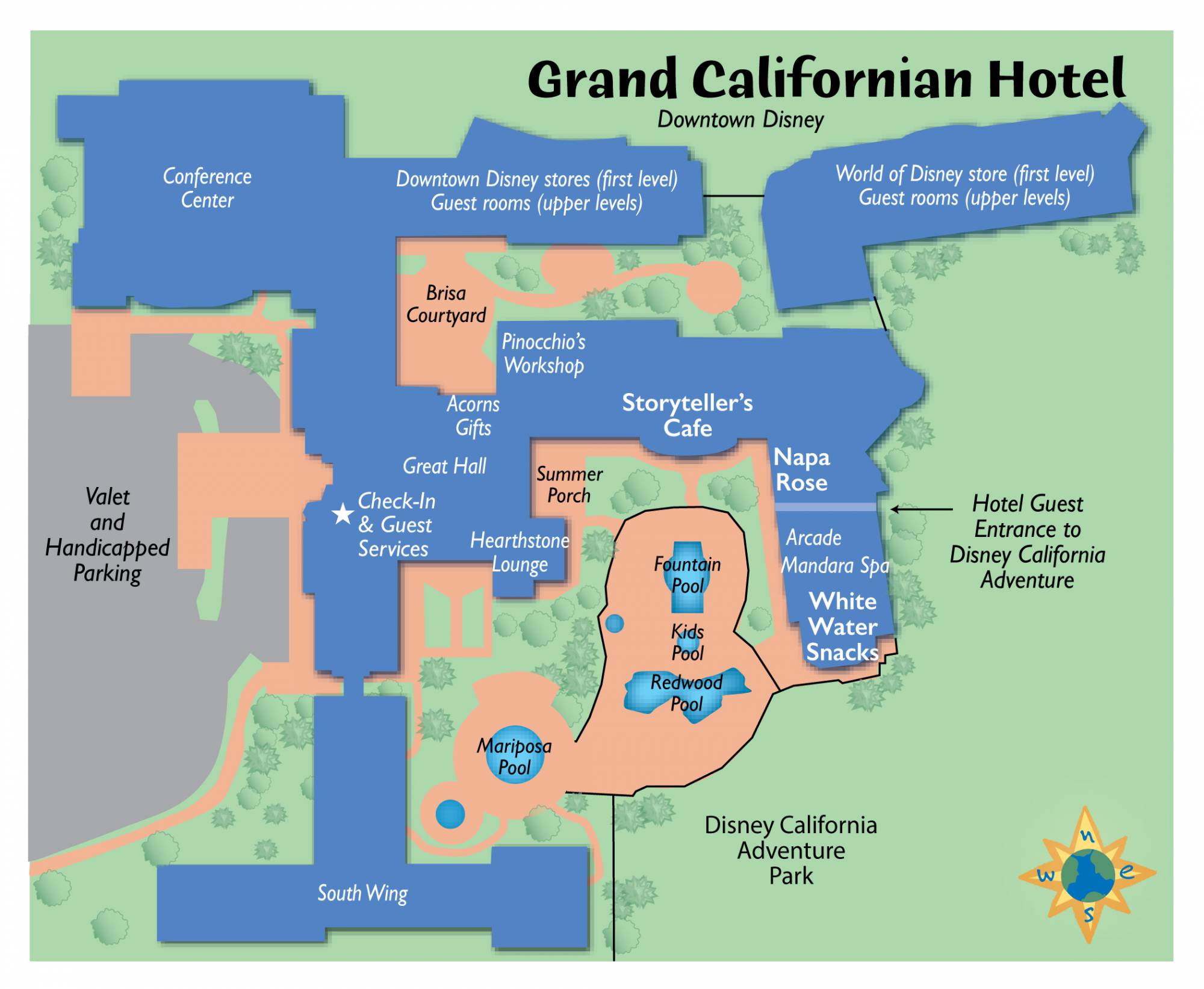 Grand Californian Hotel Map