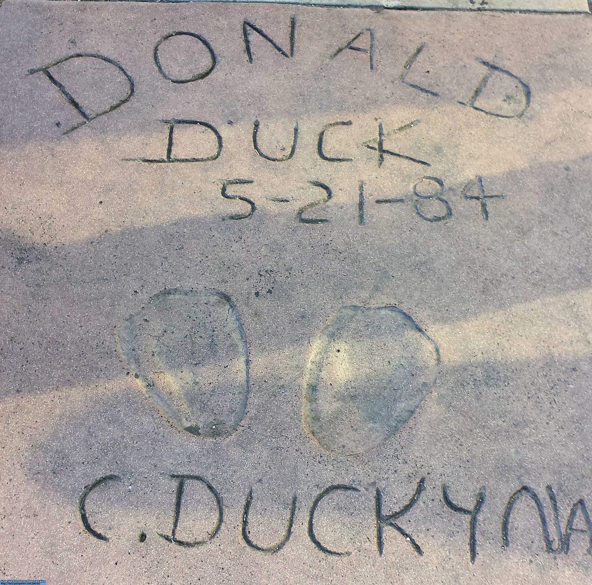 Hollywood Donald Duck footprints TCL Theater
