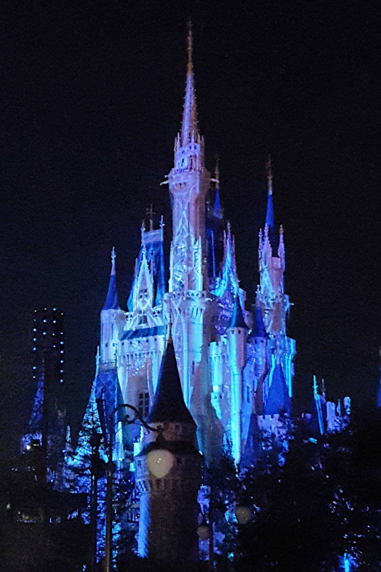 Magic Kingdom Cinderella Castle--A Frozen Holiday Wish