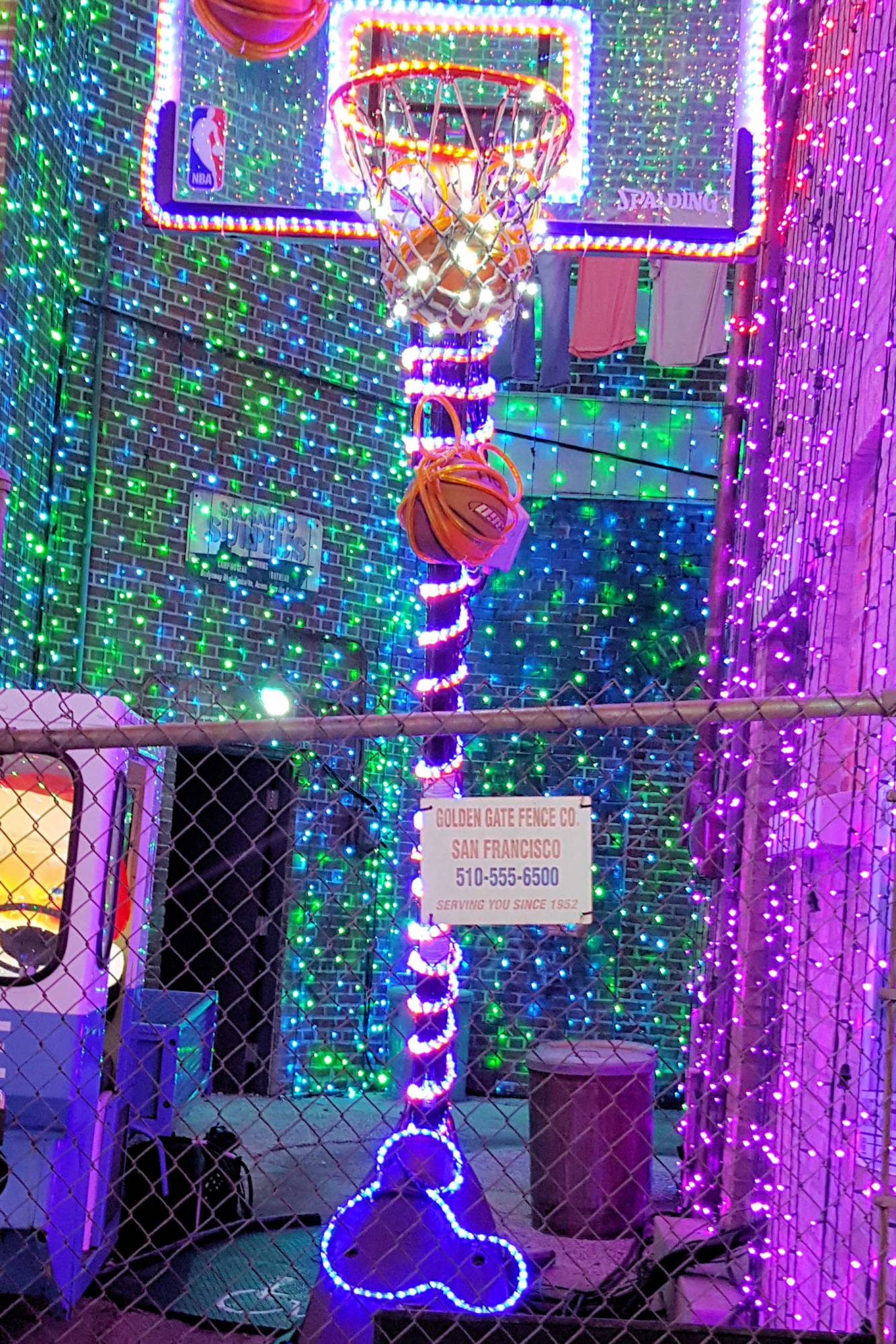 Hollywood Studios Osborne Lights Basketball Hoop