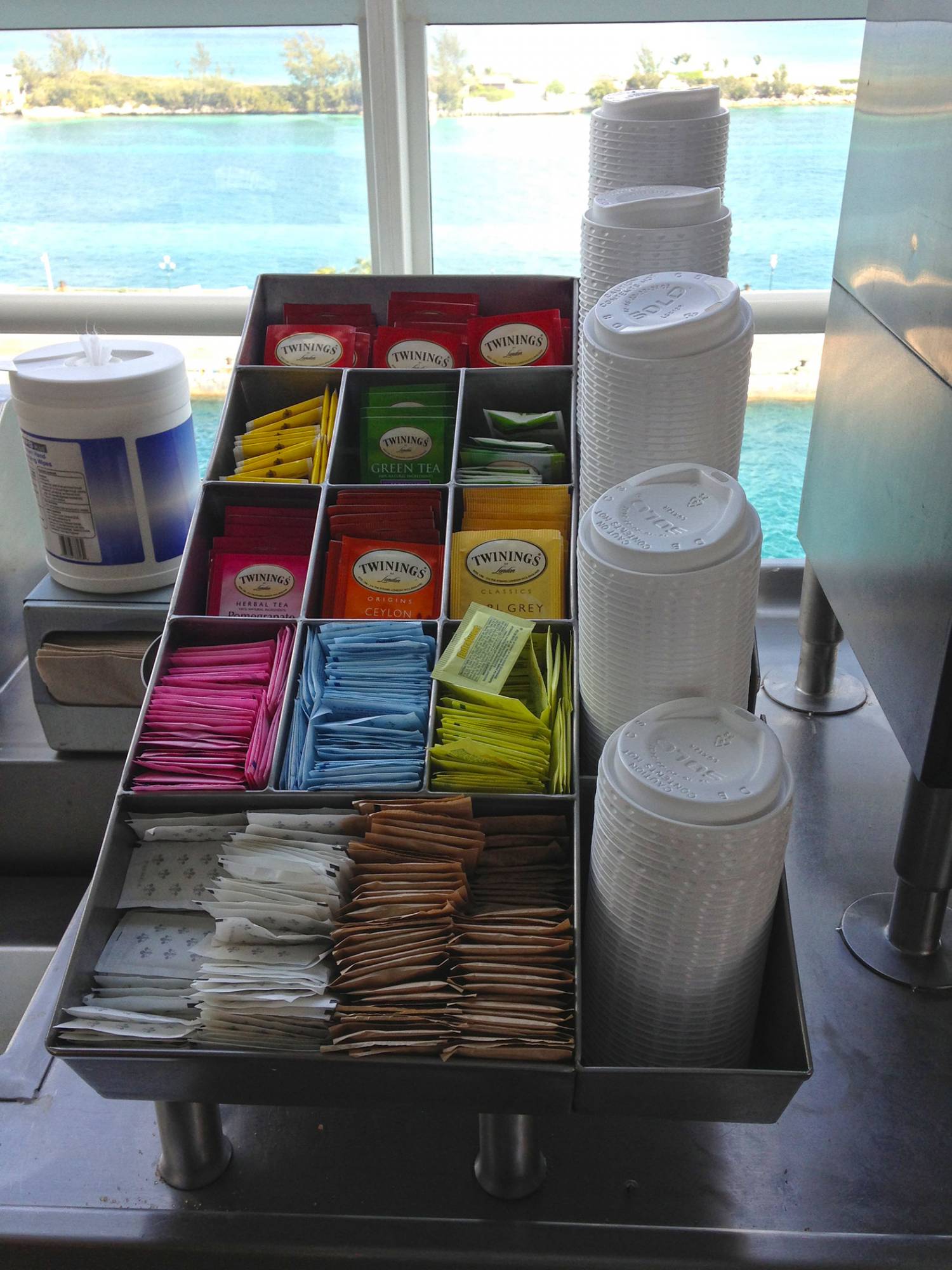 Beverage Station on the Disney Magic