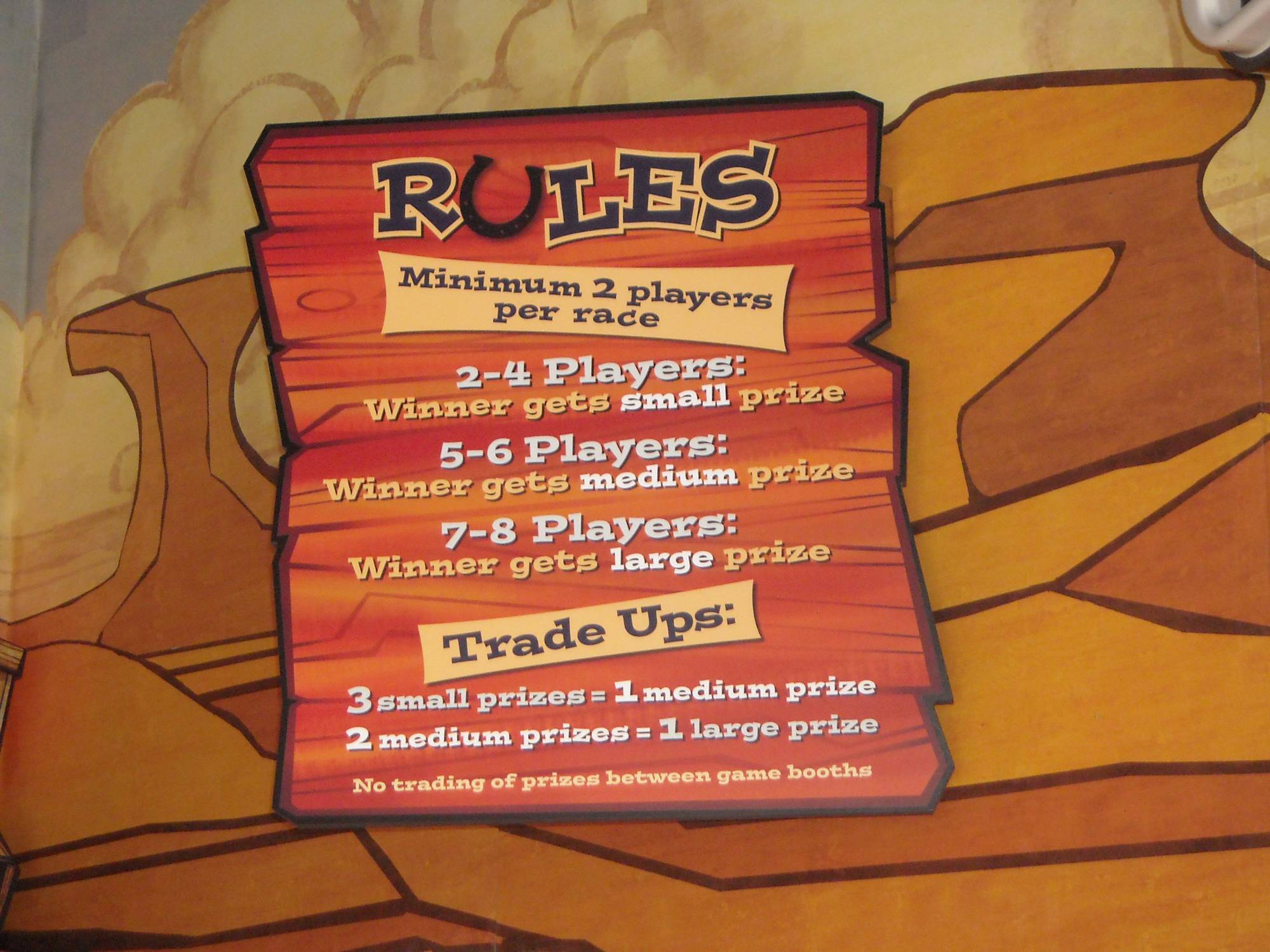 Bullseye Stallion Stampede Rules Sign