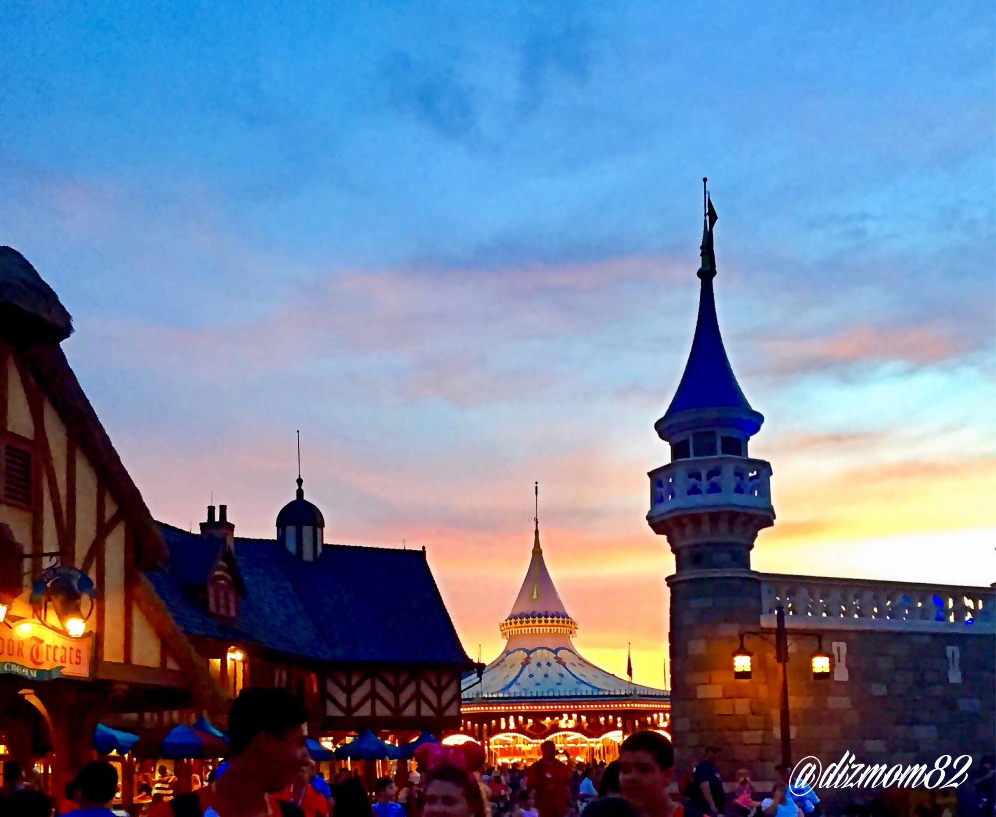 Sunset over Fantasyland