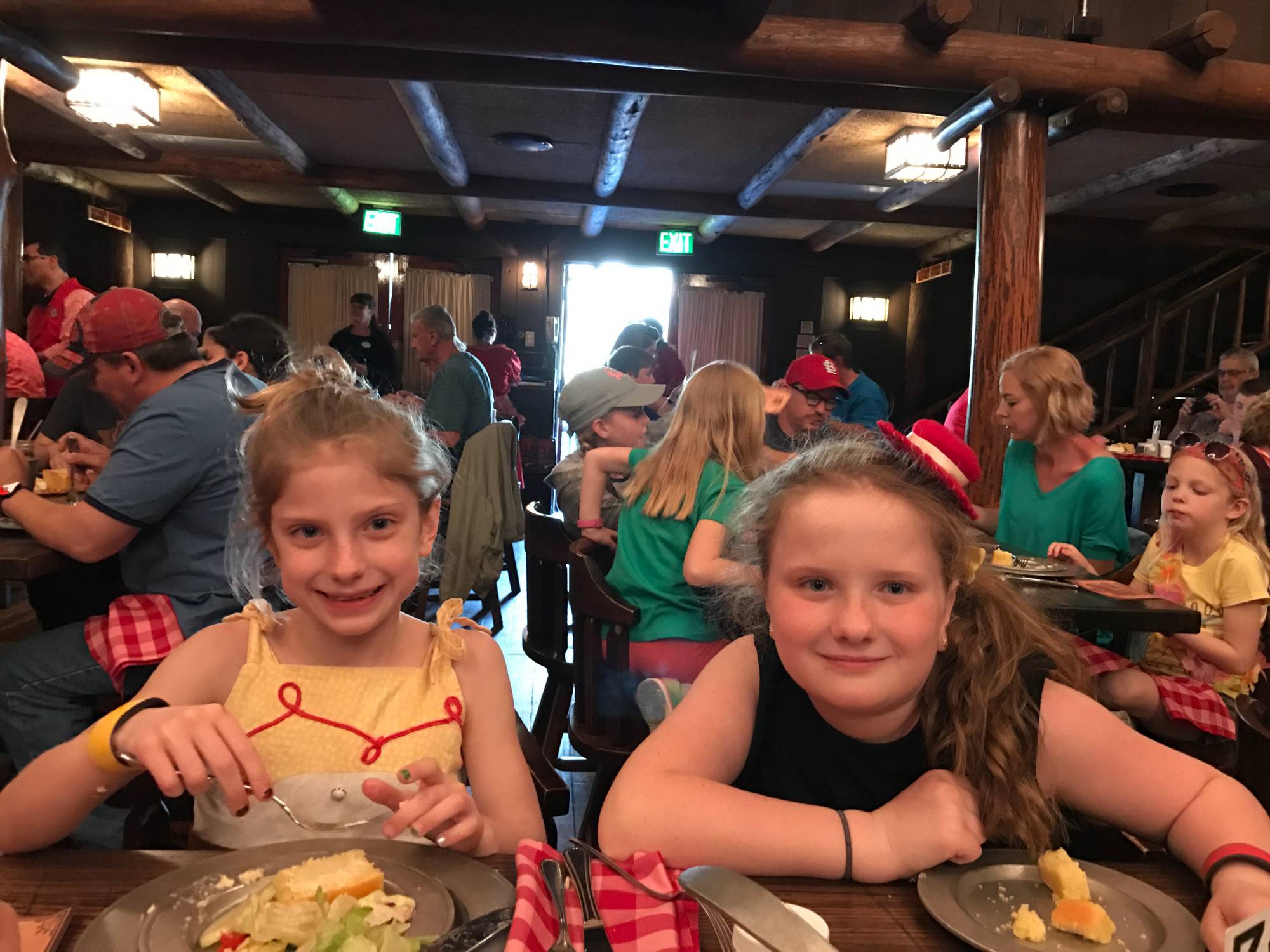 Eating Salad and Bread at Hoop Dee Doo