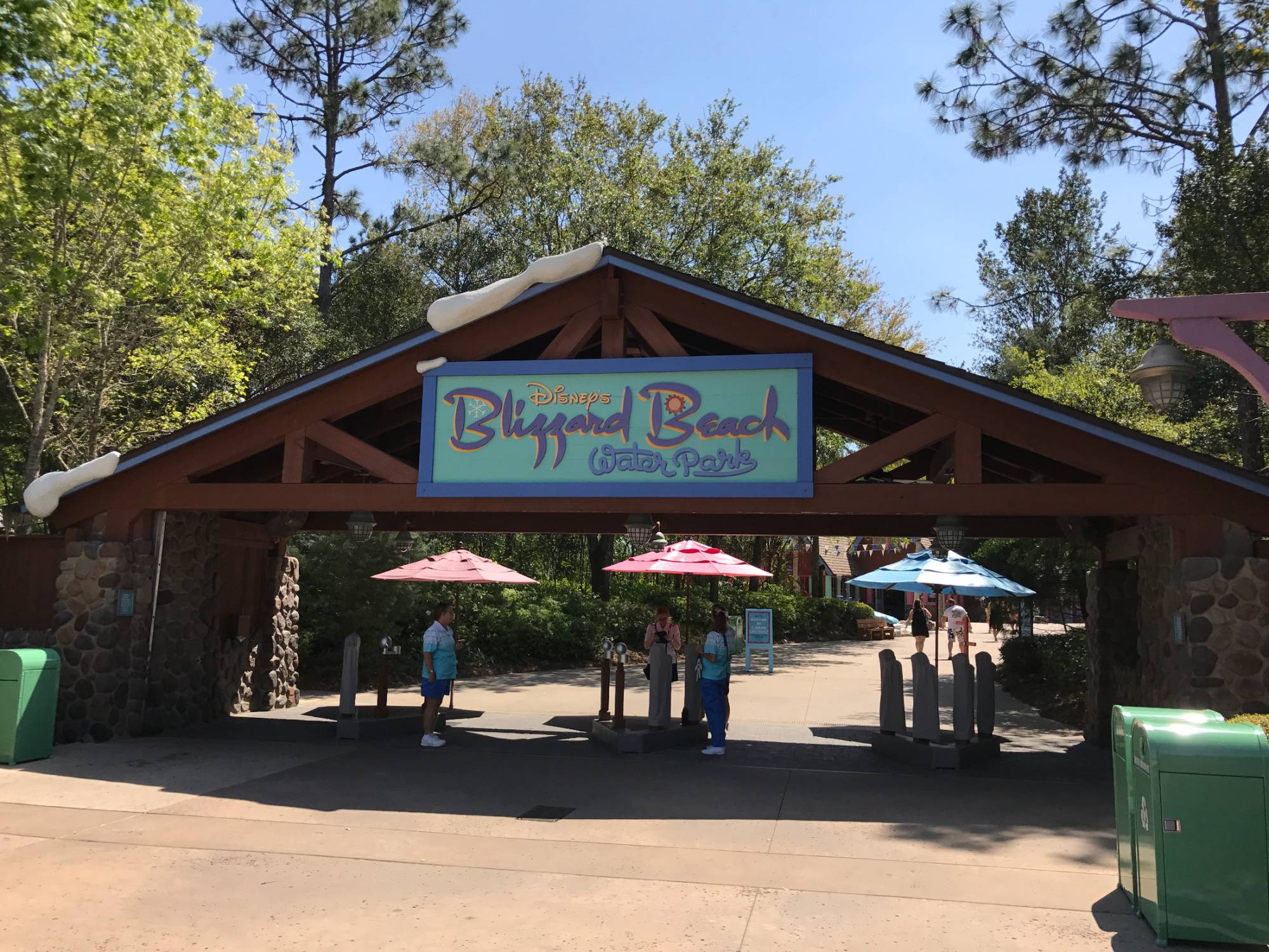 Blizzard Beach entrance display