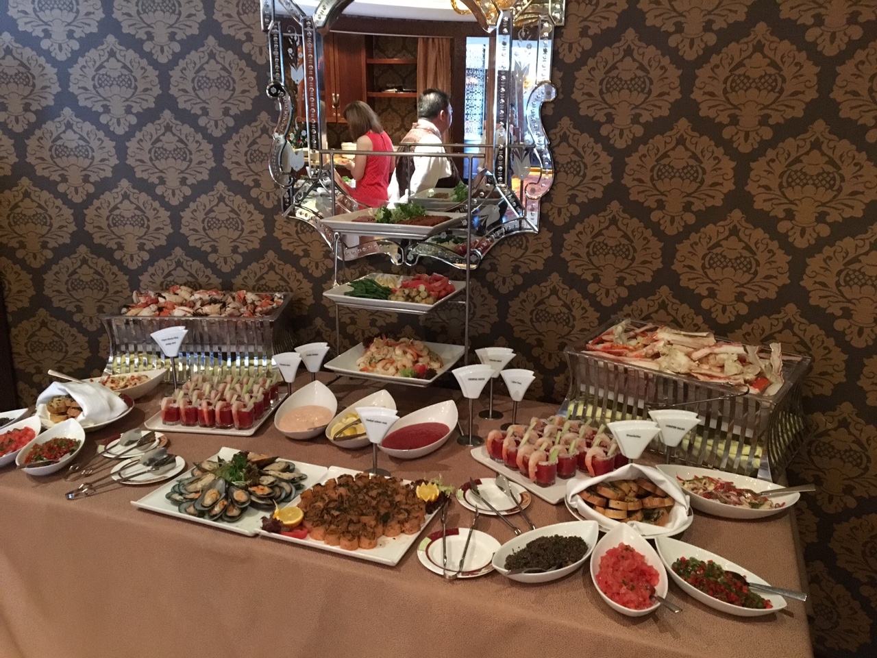 Buffet table at Palo Brunch