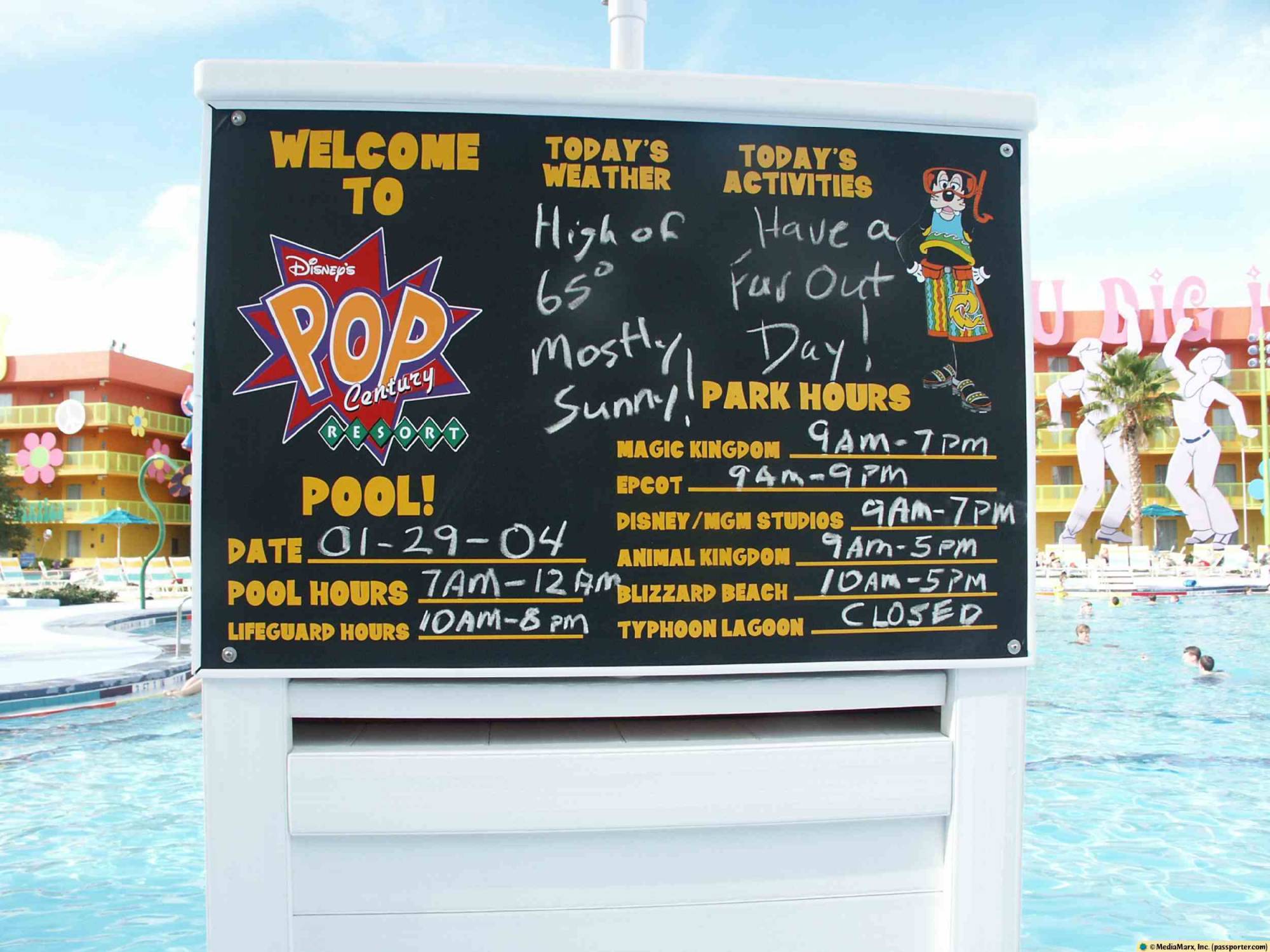 Pop Century - Pool Sign