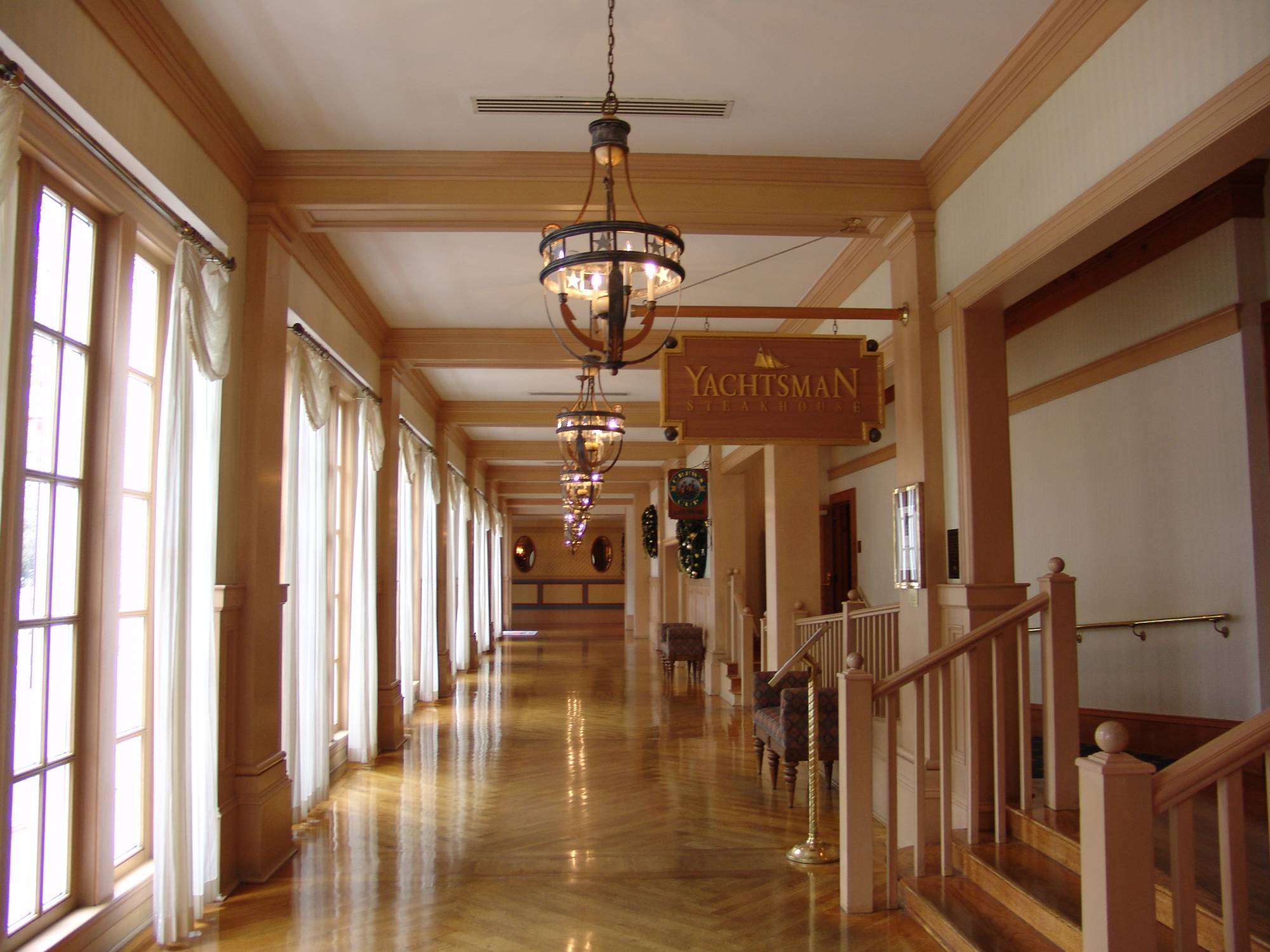 Yacht Club - walkway past the Yachtsman Steakhouse