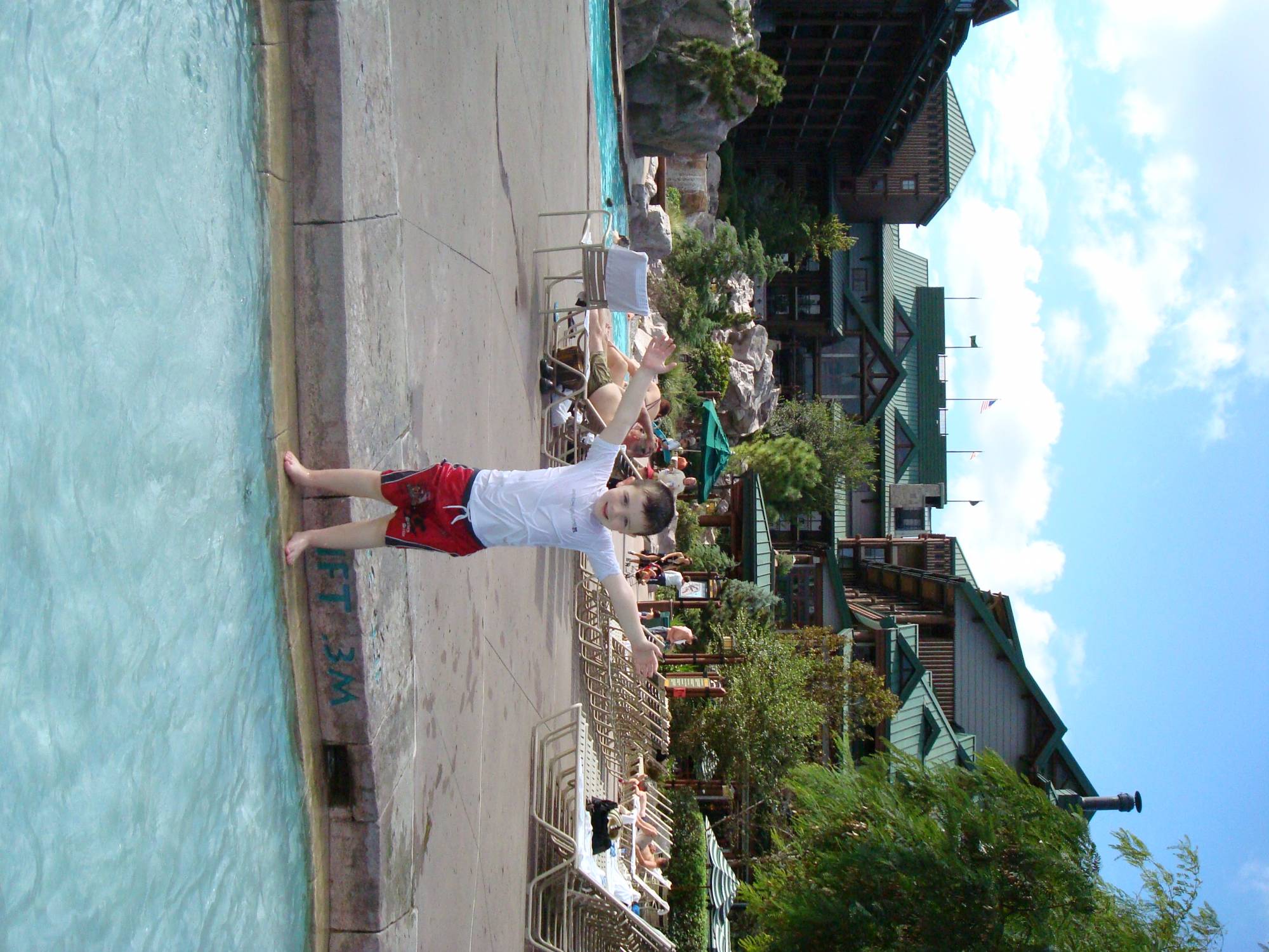 By the Wilderness Lodge wading pool
