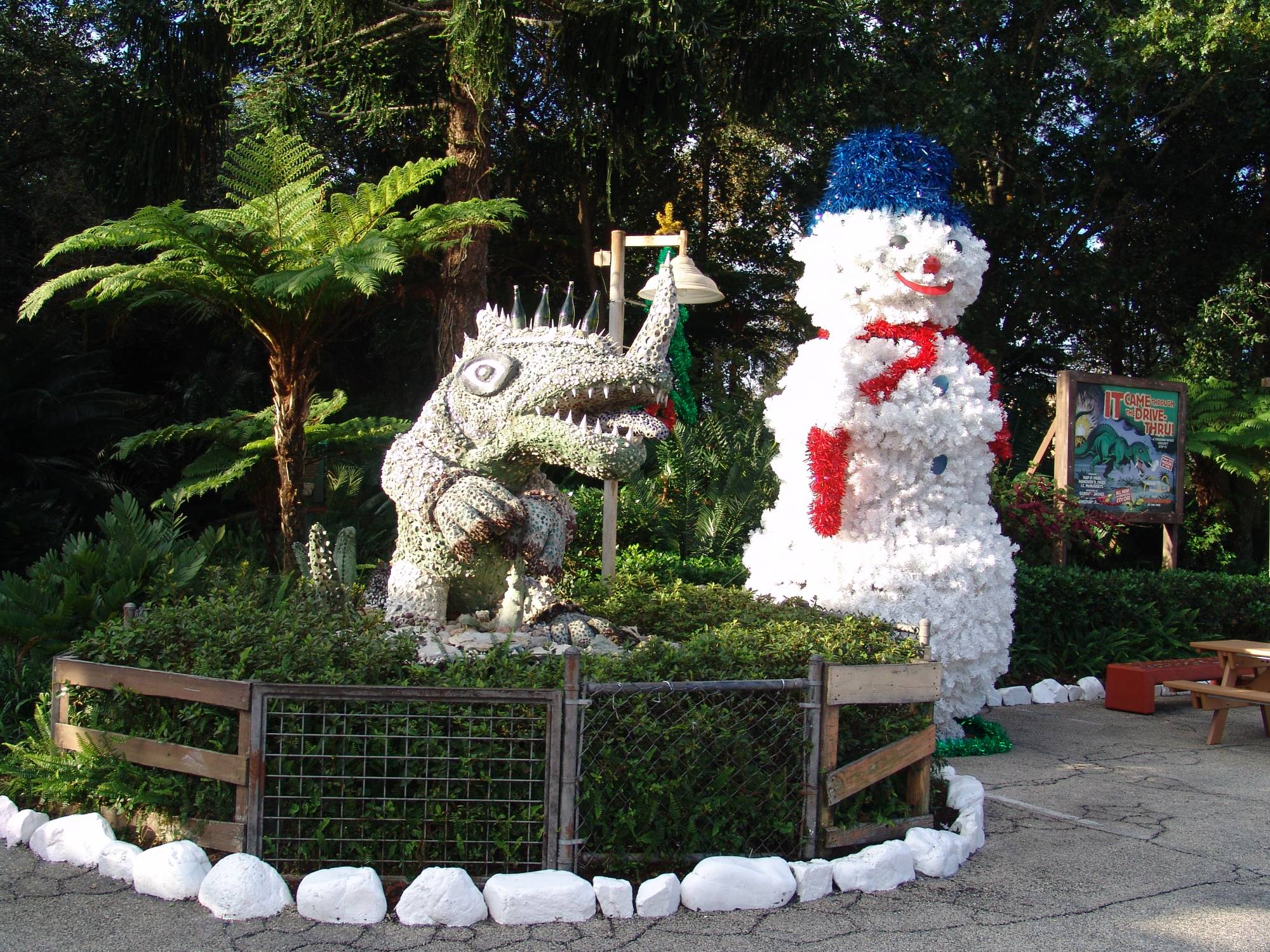 Animal Kingdom - DinoLand USA holiday decorations