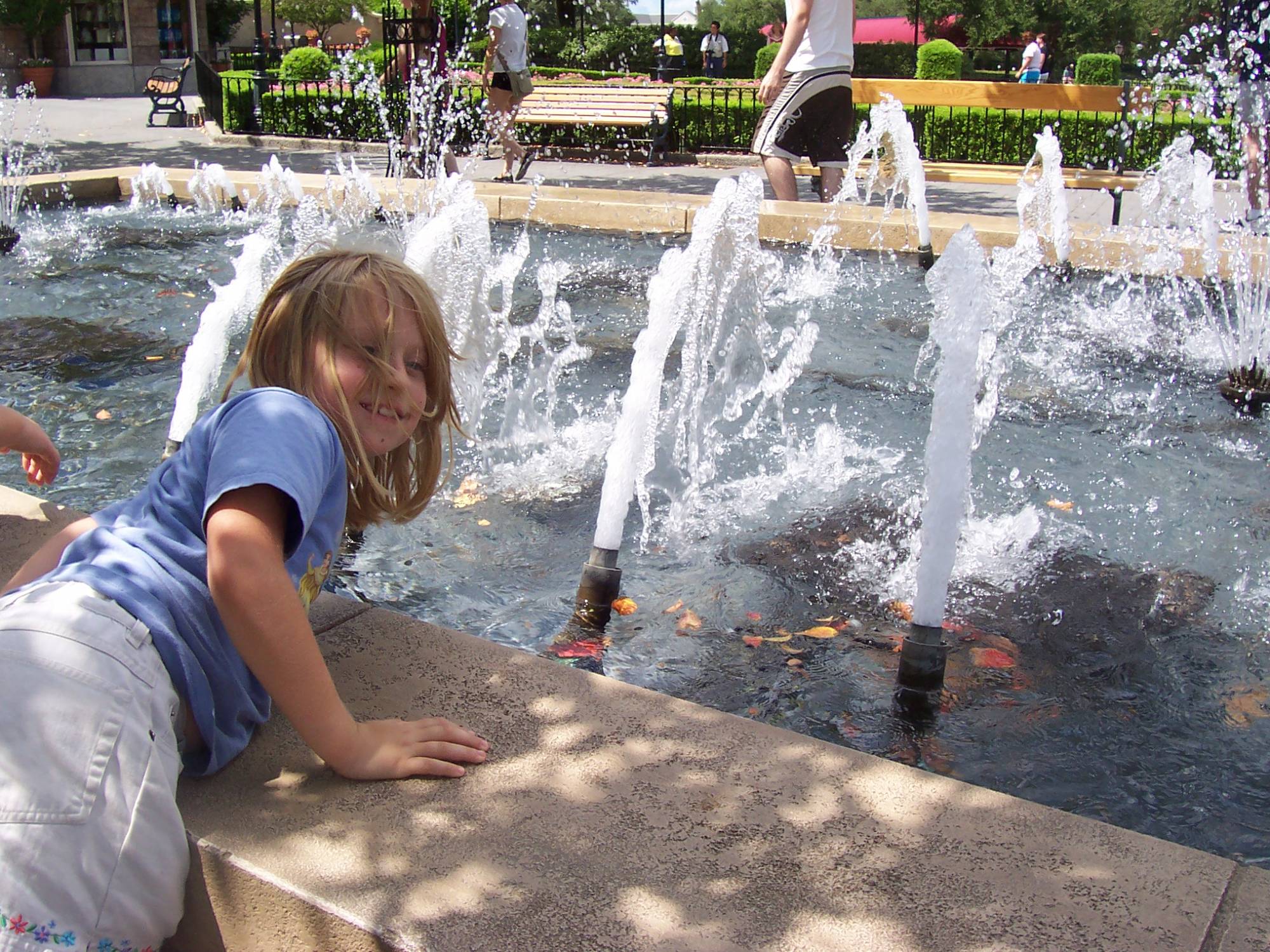 Cheyenne at water in Epcot