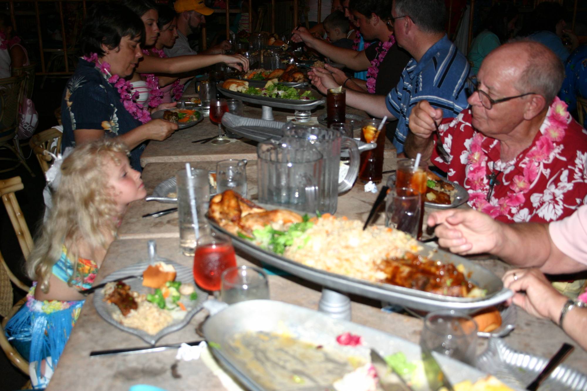 Dinner at the Poly Spirit of Aloha Show